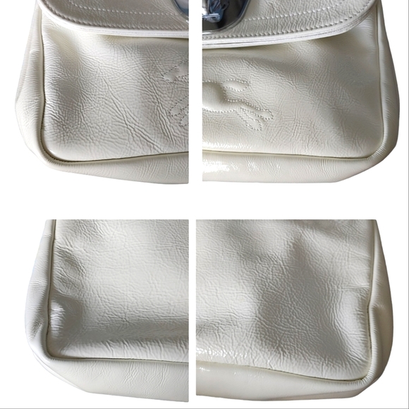 Longchamp White Patent Leather Shoulder Bag - Picture 11 of 16